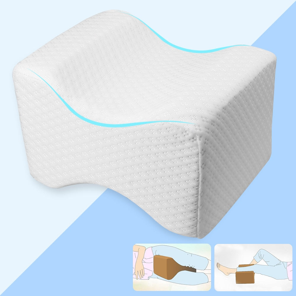 Memory Foam Knee Pillow with Washable Zip Cover for Hip Comfort | Hip, Leg and Lower Back Comfort | Knee Pillows