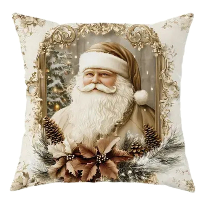 Golden Velvet Christmas Cushion Covers, 18 Inch with Zipper | Festive Gold Velvet Cushion Covers | Cushion Covers