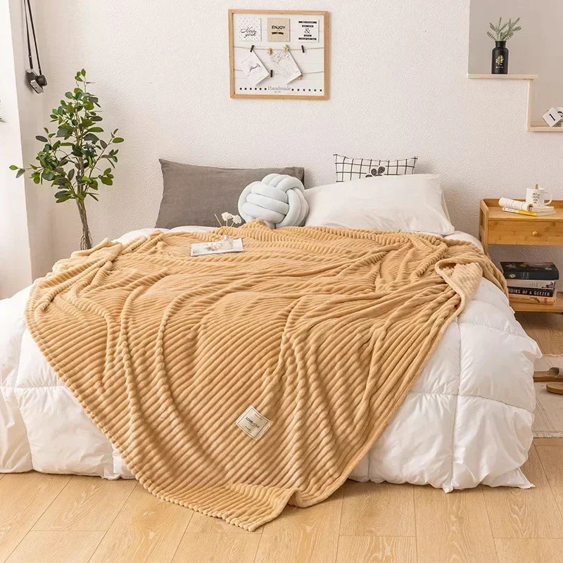 Thick Flannel Autumn Blanket in Six Colours and Five Sizes for Chilly Nights | Thick Flannel for Chilly Autumn Nights | Throw Blankets