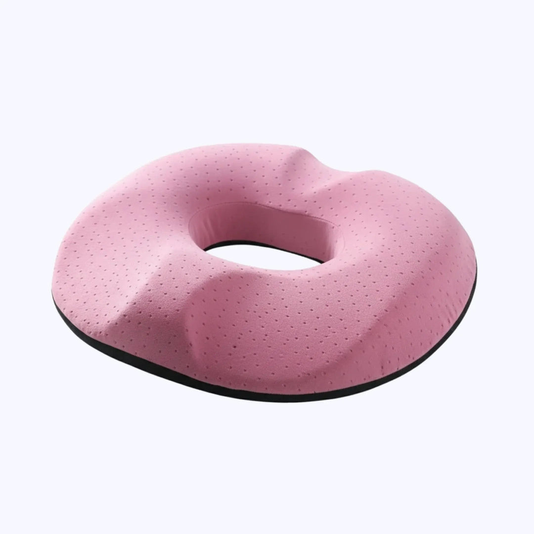 Memory Foam Donut Chair Cushion with Removable Cover | Open-Centre Seat Comfort | Seat Cushions