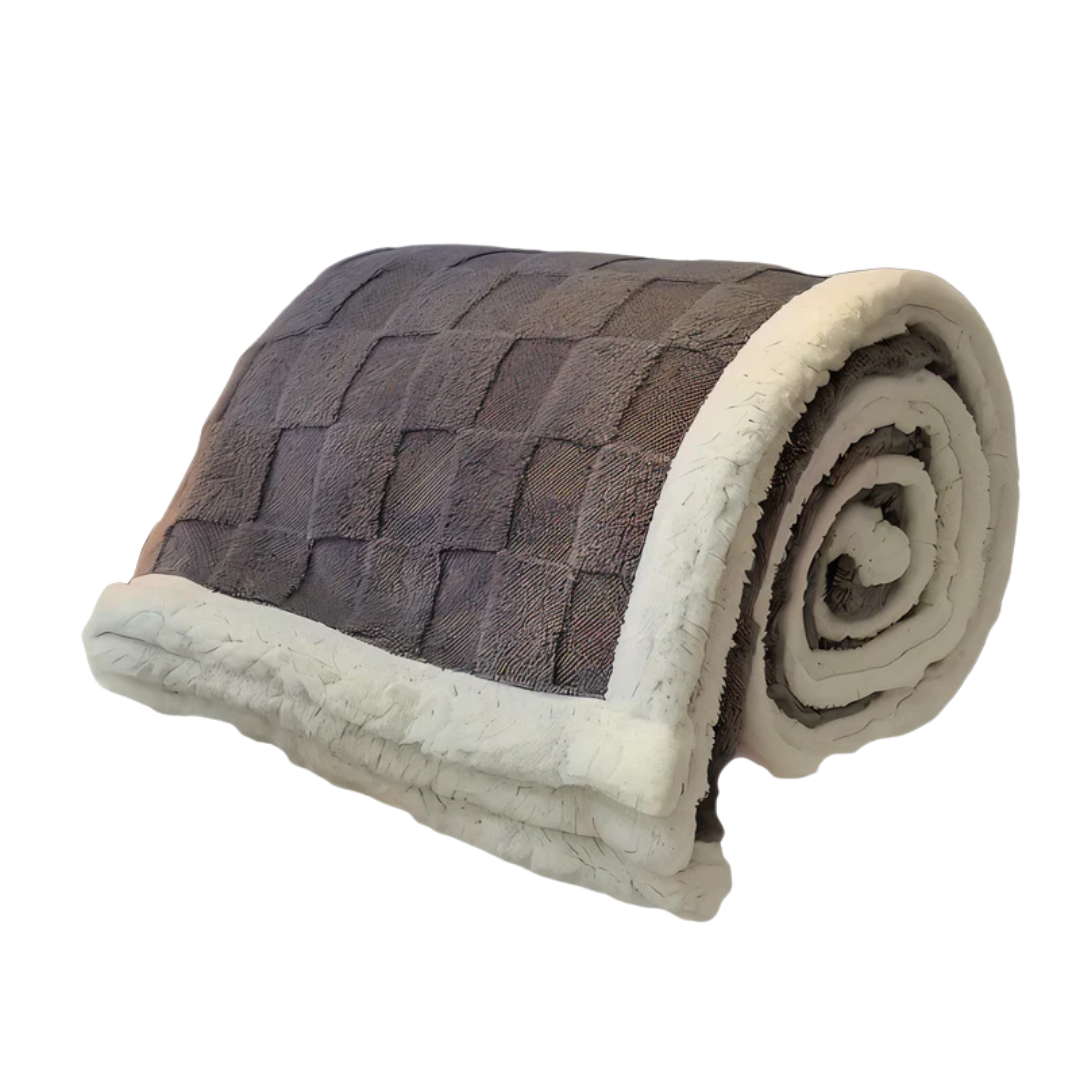 Luxury Double-Sided Fleece and Sherpa Blanket in Six Colours | Fleece and Sherpa Winter Warmth | Fleece Blankets