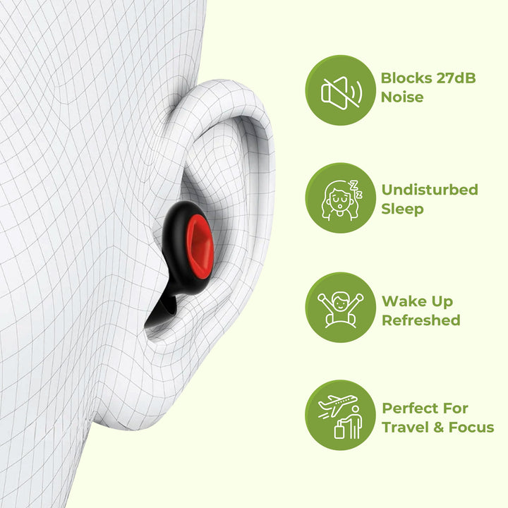 Noise Snoring Cancellation Plugs in Two-Tone Colours | Quiet Nights, Easy Wear | Sleep Earplugs