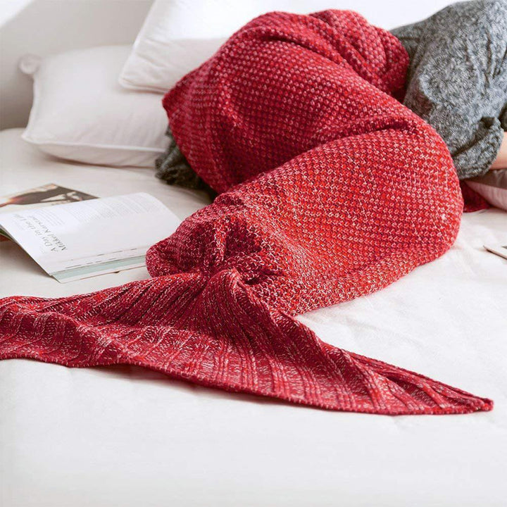 Crocheted Mermaid Tail Blanket in Soft Cotton Blend, Child and Adult | Snuggly Mermaid Tail Crochet | Throw Blankets
