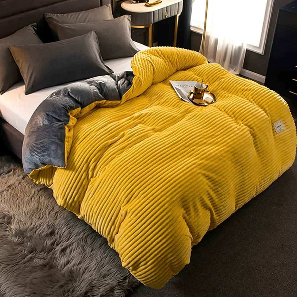 Soft Fleece Duvet Cover Set with Pillowcases in Six Colours and Sizes | Plush Fleece Bedding for Winter | Bedding Sets