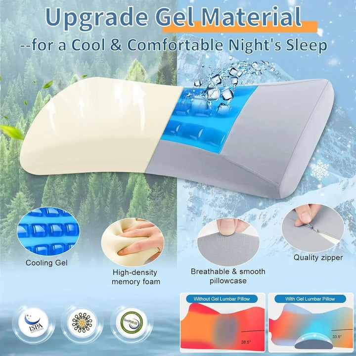 Ergonomic Contoured Lumbar Support Pillow for Daily Comfort | Daily Posture-Friendly Seat Comfort | Lumbar Pillows