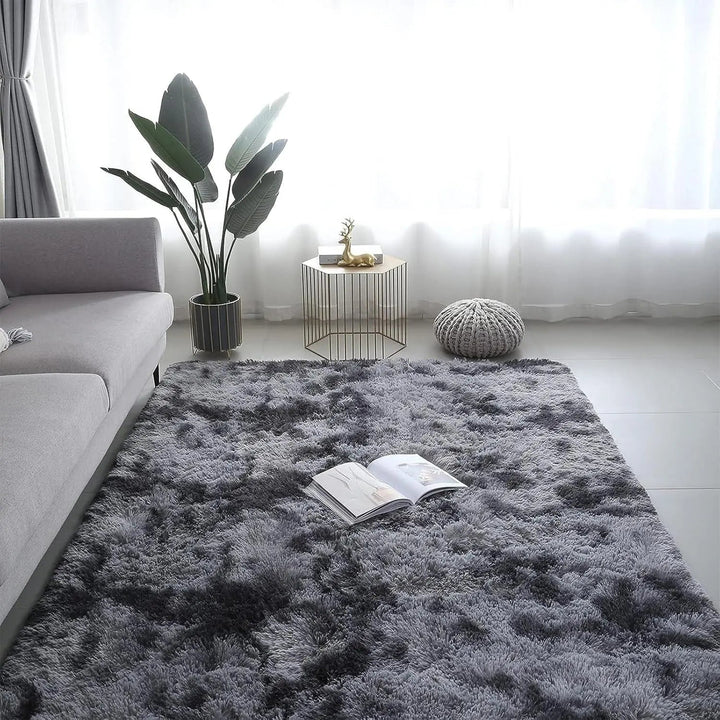 Soft Velvet Tie Dye Rug with Anti-Slip Backing | Plush Colour Underfoot | Rugs