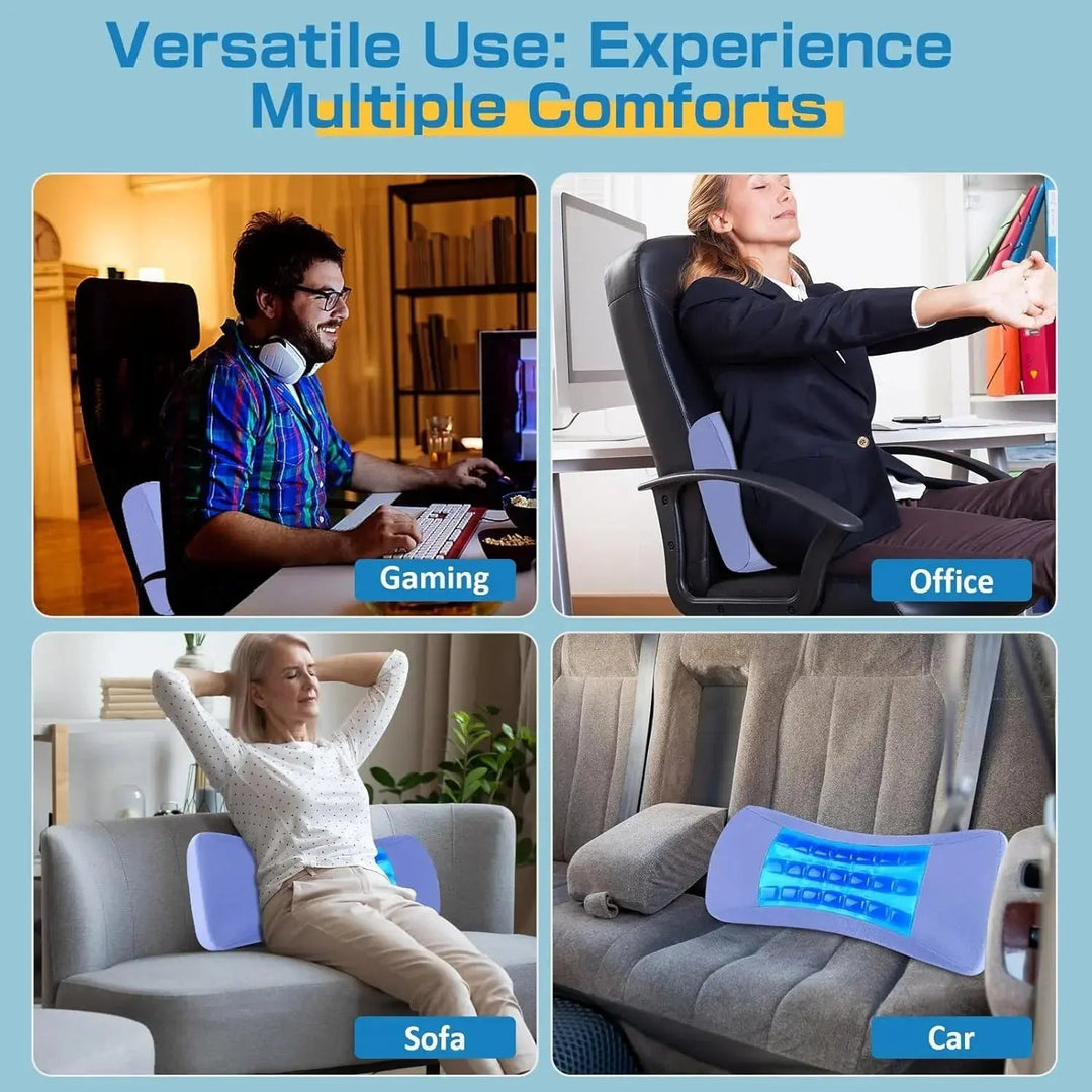 Ergonomic Contoured Lumbar Support Pillow for Daily Comfort | Daily Posture-Friendly Seat Comfort | Lumbar Pillows