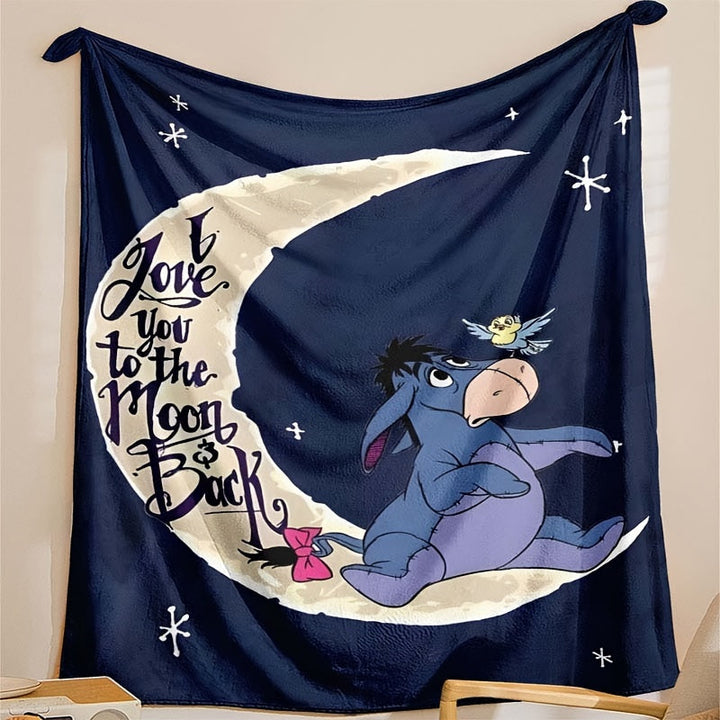 Soft Flannel Fleece Throw Blanket with Playful Character Design in Three Sizes | Snug Flannel Fleece for Couch or Bed | Throw Blankets
