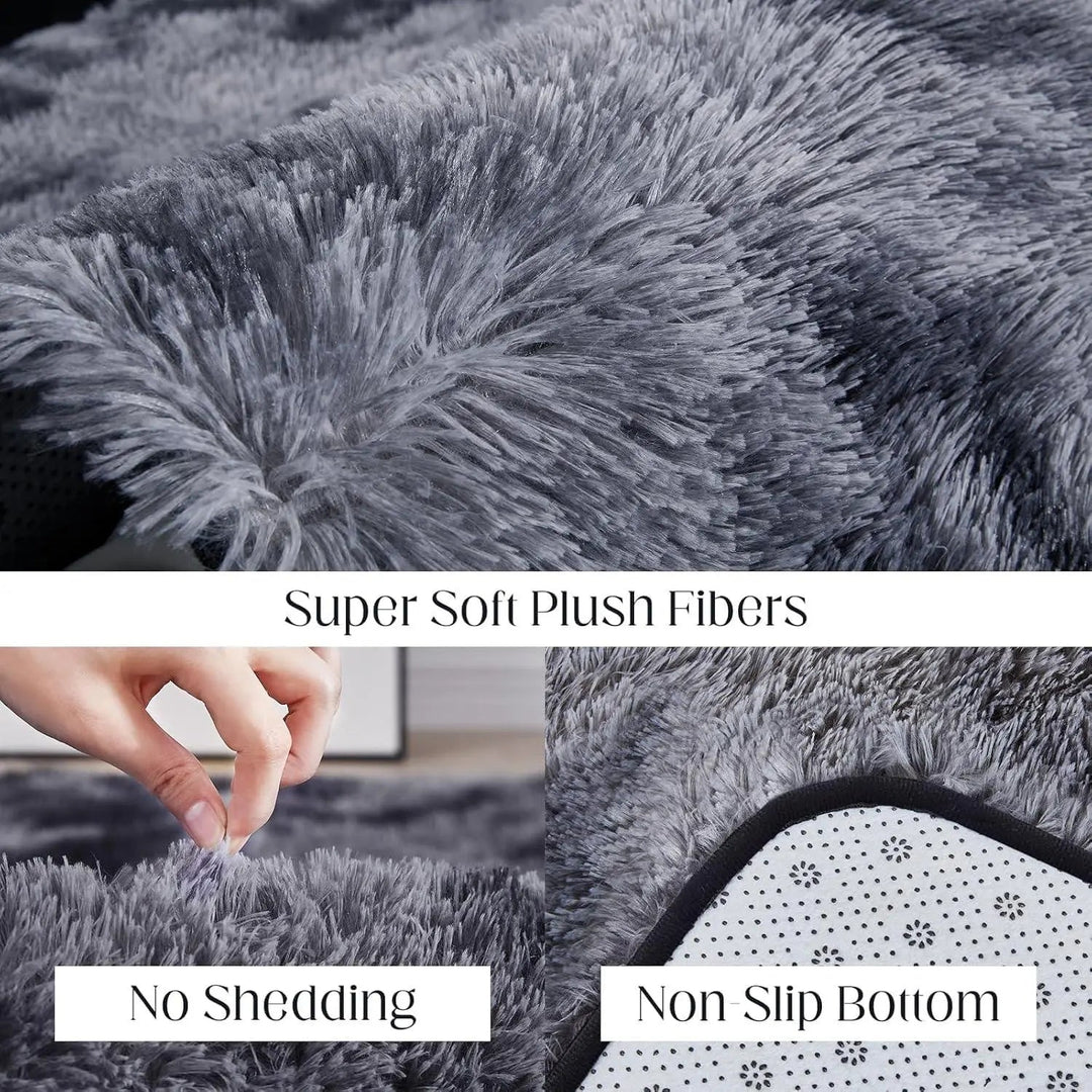 Soft Velvet Tie Dye Rug with Anti-Slip Backing | Plush Colour Underfoot | Rugs