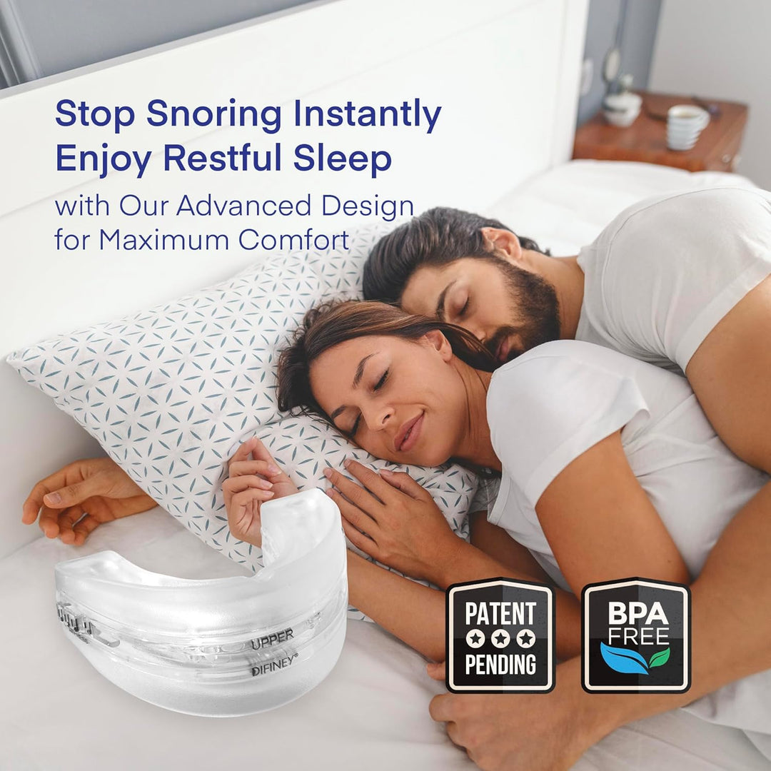 Adjustable Anti-Snoring Mouthpiece that Gently Moves the Lower Jaw Forward | Jaw-Positioning Mouthpiece for Nights | Anti-Snoring Aids