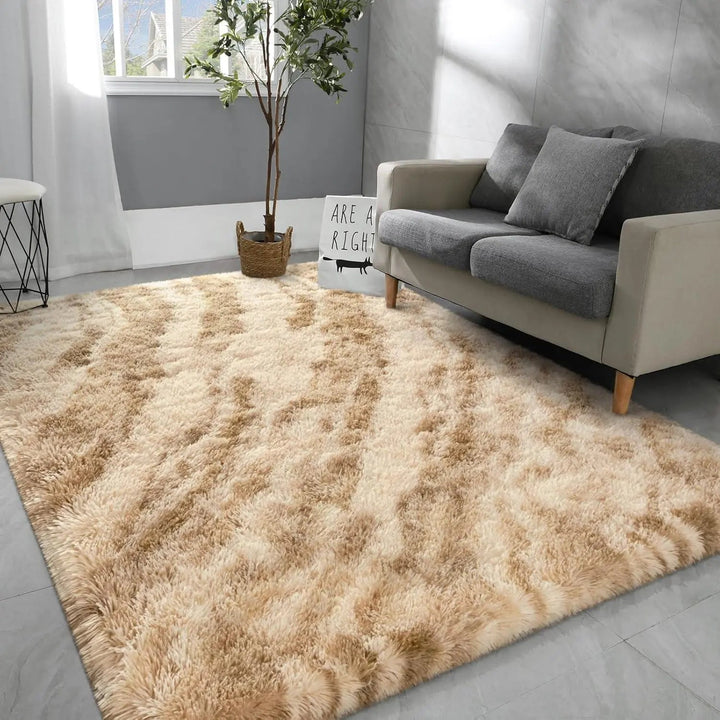 Soft Velvet Tie Dye Rug with Anti-Slip Backing | Plush Colour Underfoot | Rugs