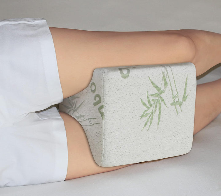 Contoured High-Density Memory Foam Knee Pillow for Side Sleeping | Align Spine, Hips and Knees | Knee Pillows
