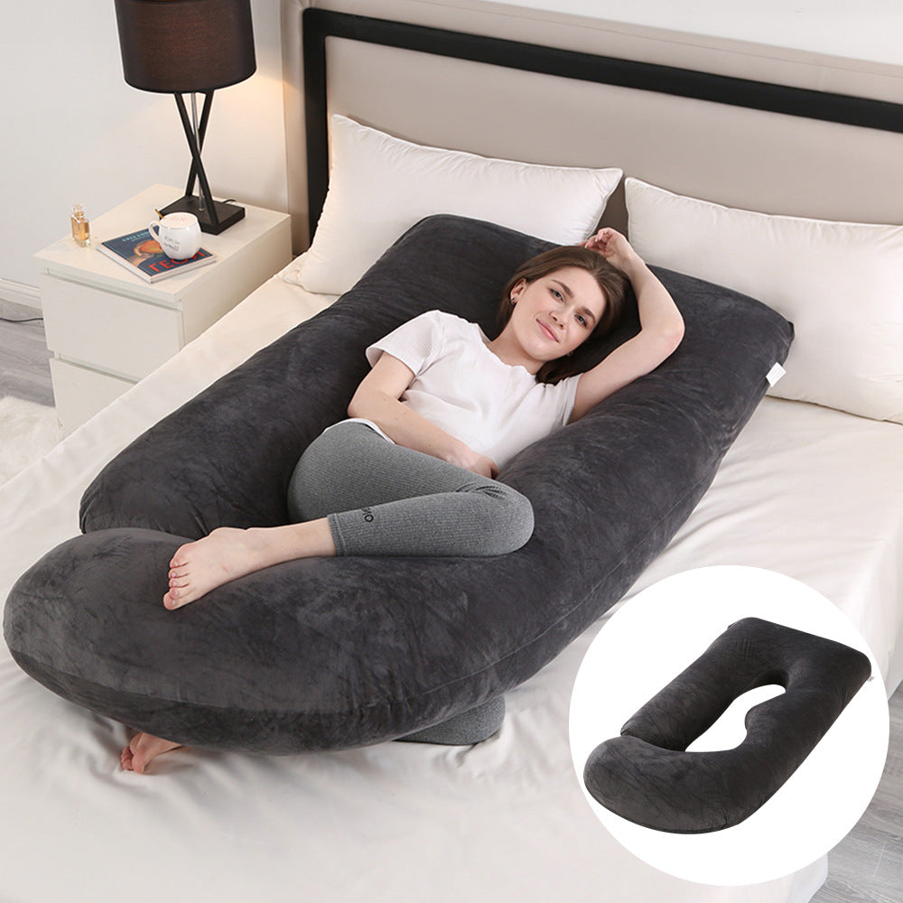 U-Shaped Full Body Pillow with Removable Cover