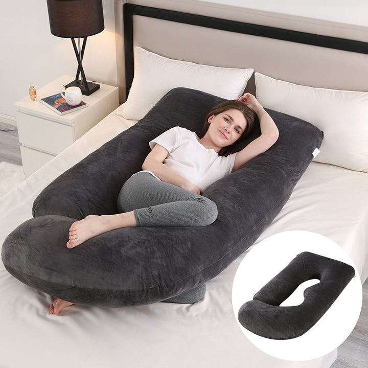 U-Shaped Full Body Pillow with Removable Cover