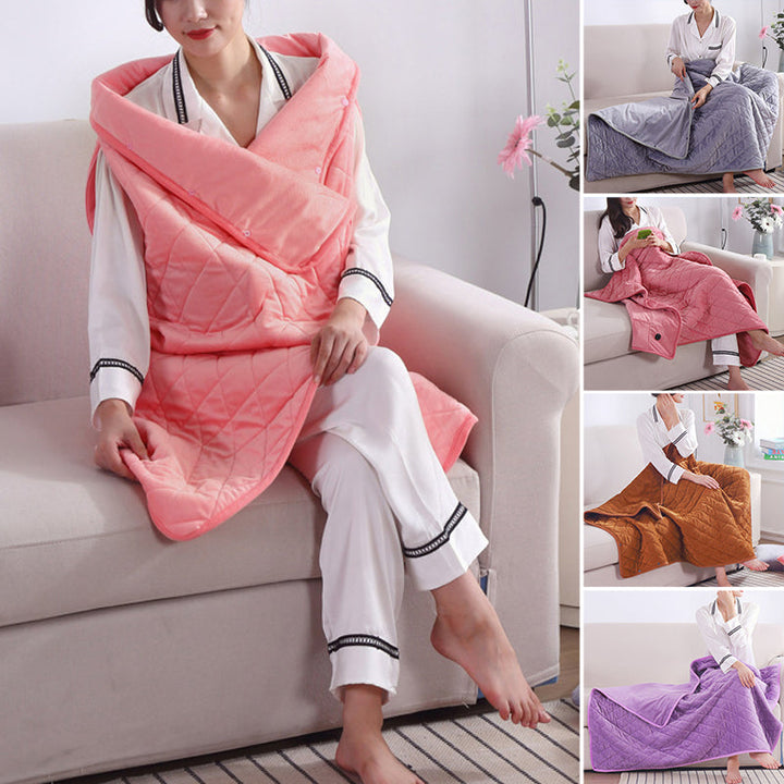Portable USB Heated Blanket with Three Heating Elements and Power Bank Pocket | Even Heat with Three Elements | Heated Blankets