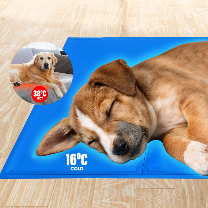 Self-Cooling Gel Pet Mat for Dogs and Cats in Four Sizes | No-Power Cooling Mat for Pets | Pet Cooling Mats