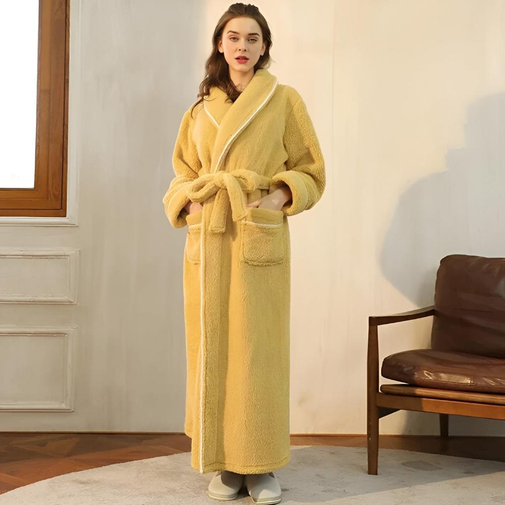 Coral Fleece Flannel Bathrobe for Women and Men with Pockets | Plush Warmth After Every Shower | Robes
