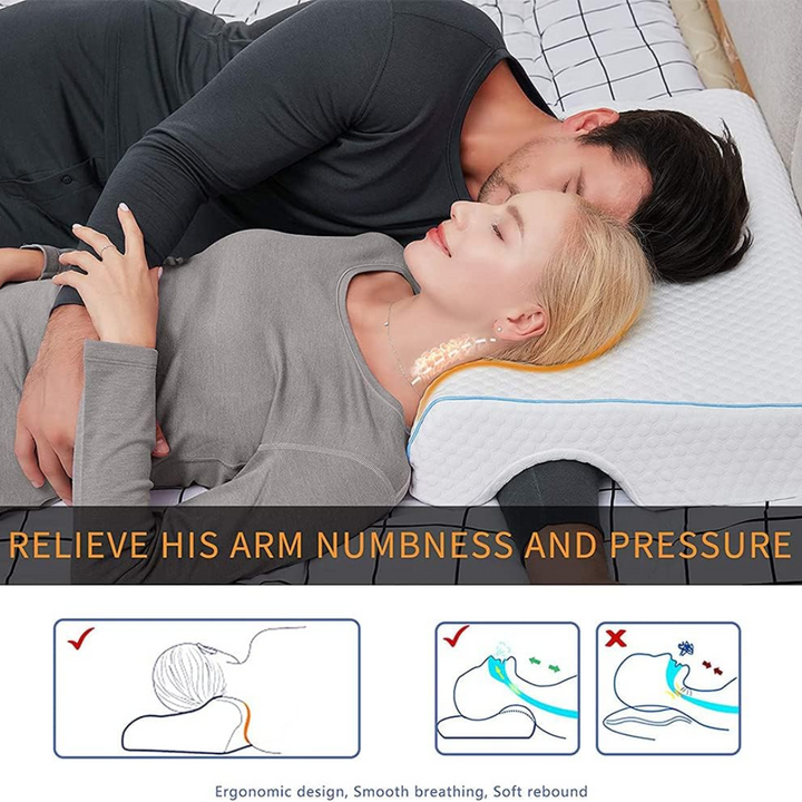 Side Sleeper Shoulder Pillow with Arm Pocket and Cooling Gel Foam | Arm Pocket Keeps Shoulders Comfortable | Bed Pillows