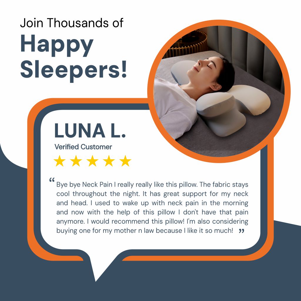 Ergonomic Memory Foam Cervical Pillow in Four Colours | Contoured Neck and Shoulder Comfort | Bed Pillows
