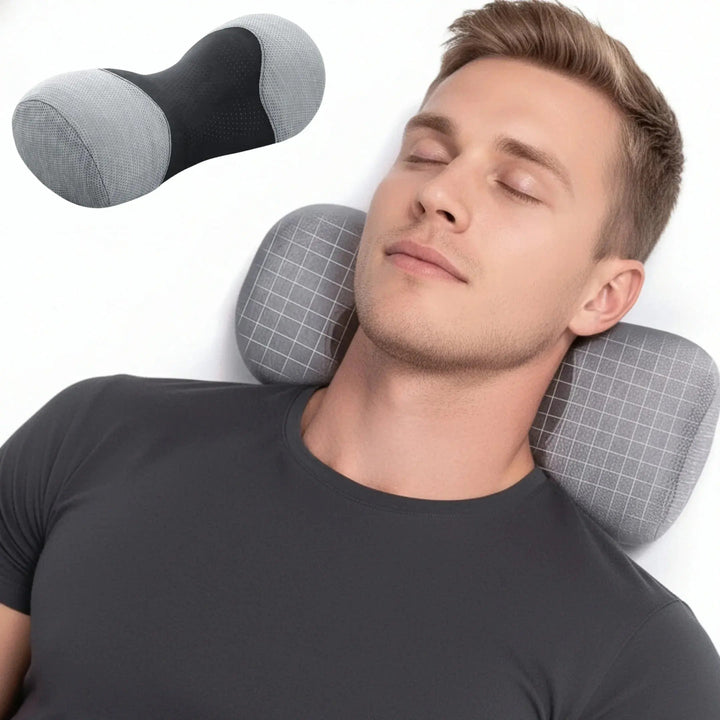Memory Foam Neck Roll Pillow with Contoured Design | Targeted Neck Support | Neck Pillows