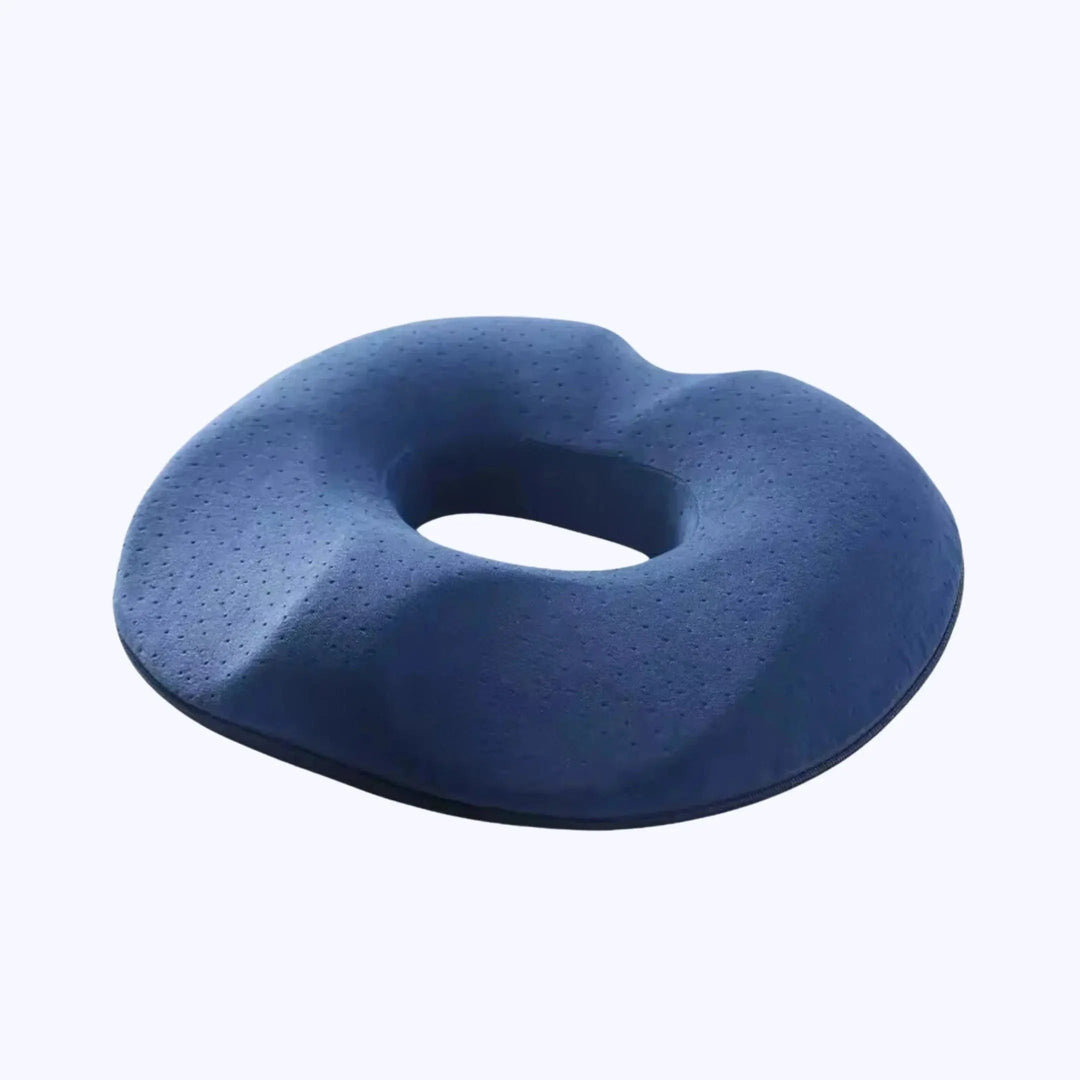 Memory Foam Donut Chair Cushion with Removable Cover | Open-Centre Seat Comfort | Seat Cushions