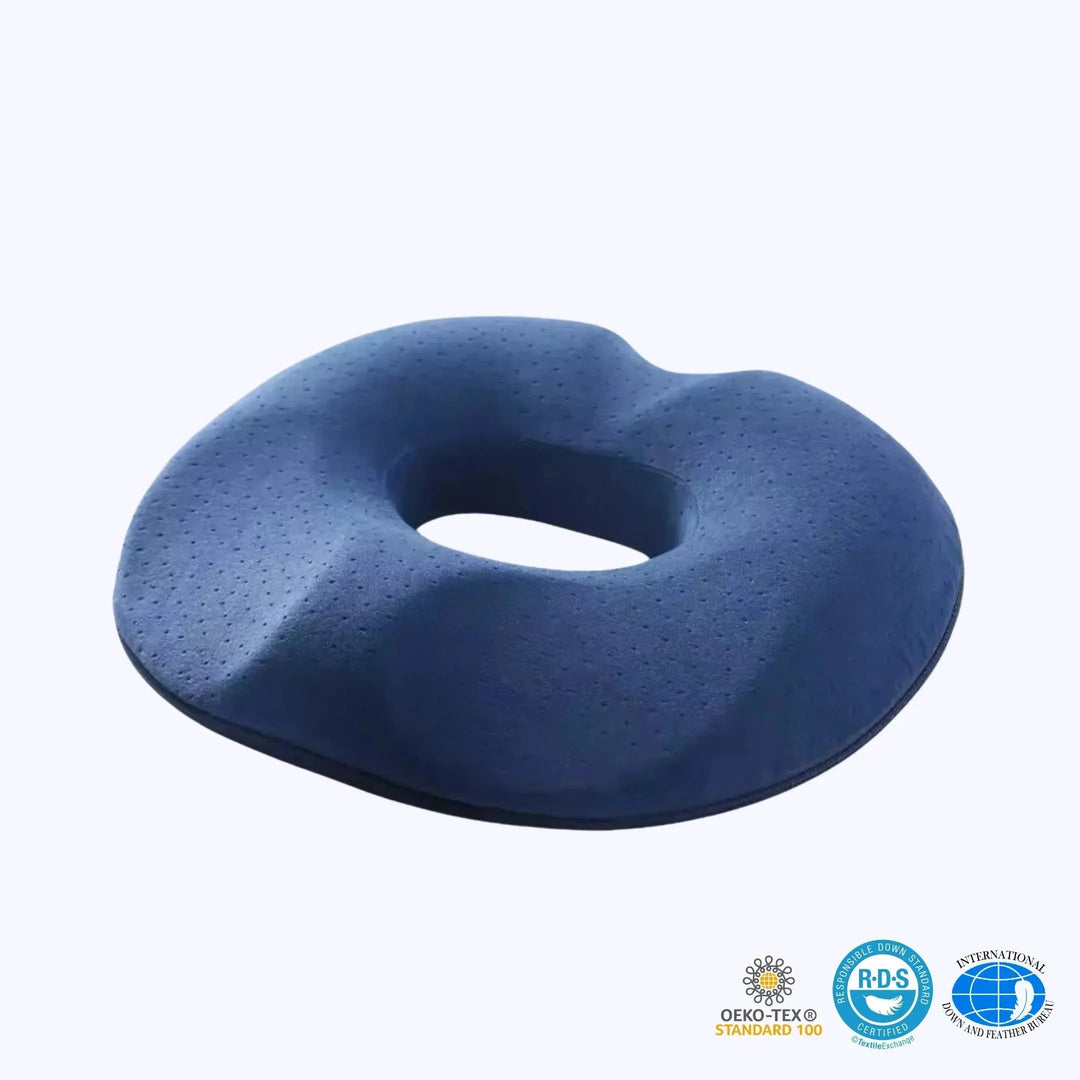 Donut-Shaped Memory Foam Chair Cushion with Washable Cover | Pressure Relief for Long Sitting | Seat Cushions