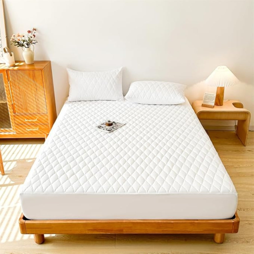 Argyle Waterproof Deep Pocket Fitted Sheet Set with Optional Pillowcases | Argyle Pattern, Spill-Smart Fitted Sheet | Bedding Sets