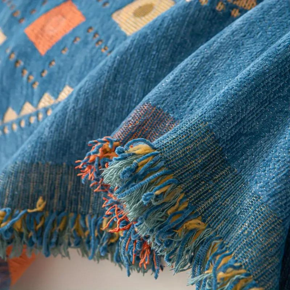 Boho Chenille Sofa Cover With Tassels in Four Sizes | Boho Chenille for Chairs to Sofas | Sofa Covers