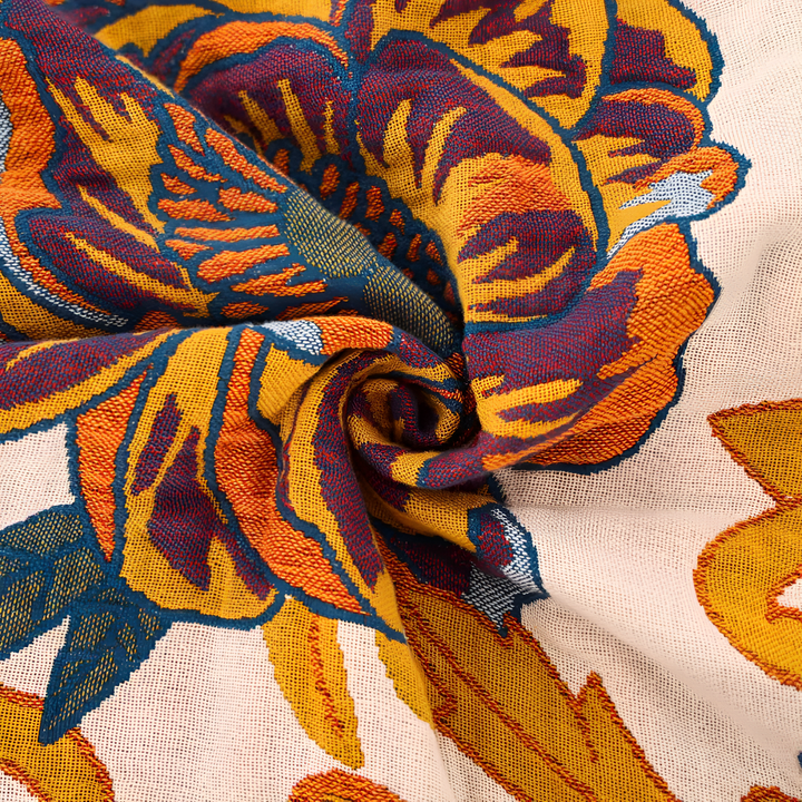 Soft Floral Reversible Cotton Blanket, 79 x 90in for Beds and Sofas | Florals on Both Sides | Throw Blankets