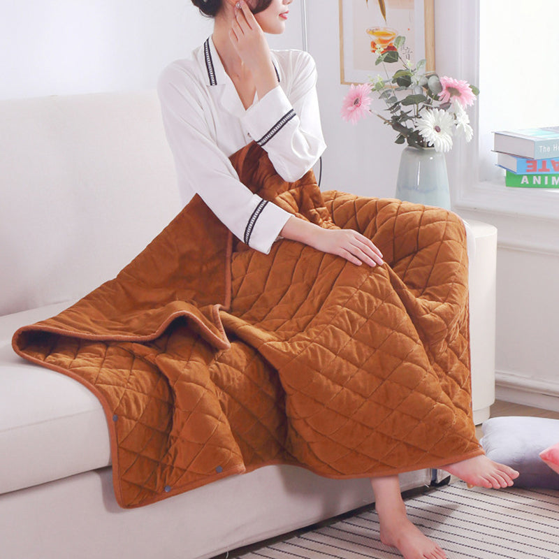 Portable USB Heated Blanket with Three Heating Elements and Power Bank Pocket | Even Heat with Three Elements | Heated Blankets