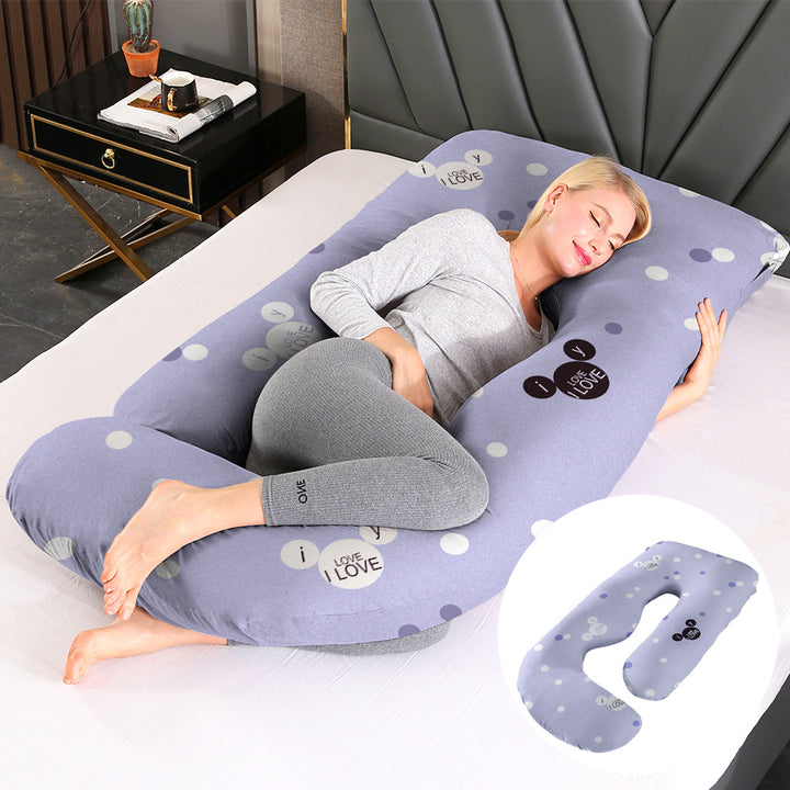 U-Shaped Full Body Pillow with Removable Cover