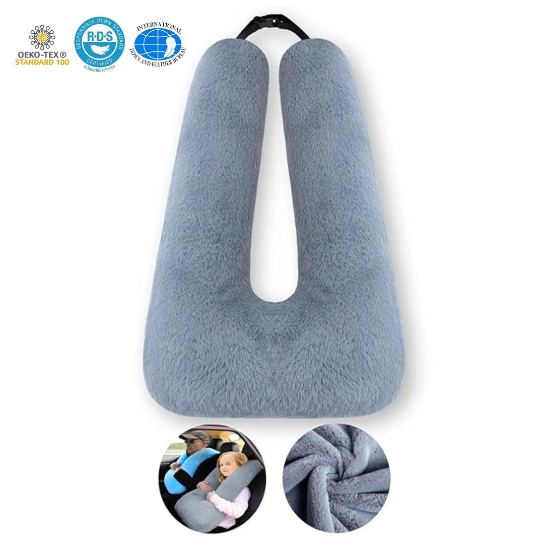Memory Foam Compact Travel Pillow for Car and Road Trips | Road Trip Neck Comfort | Travel Pillows