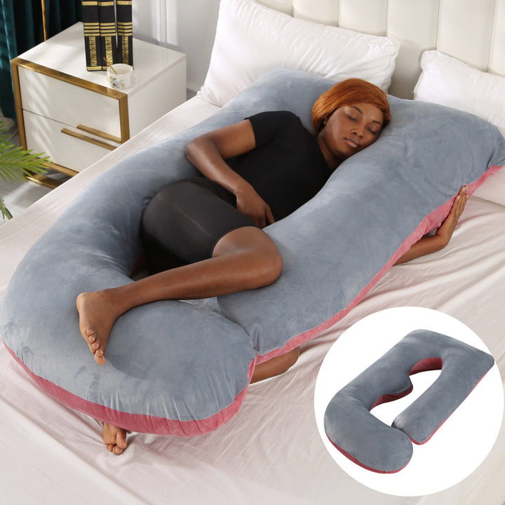 U-Shaped Full Body Pillow with Removable Cover