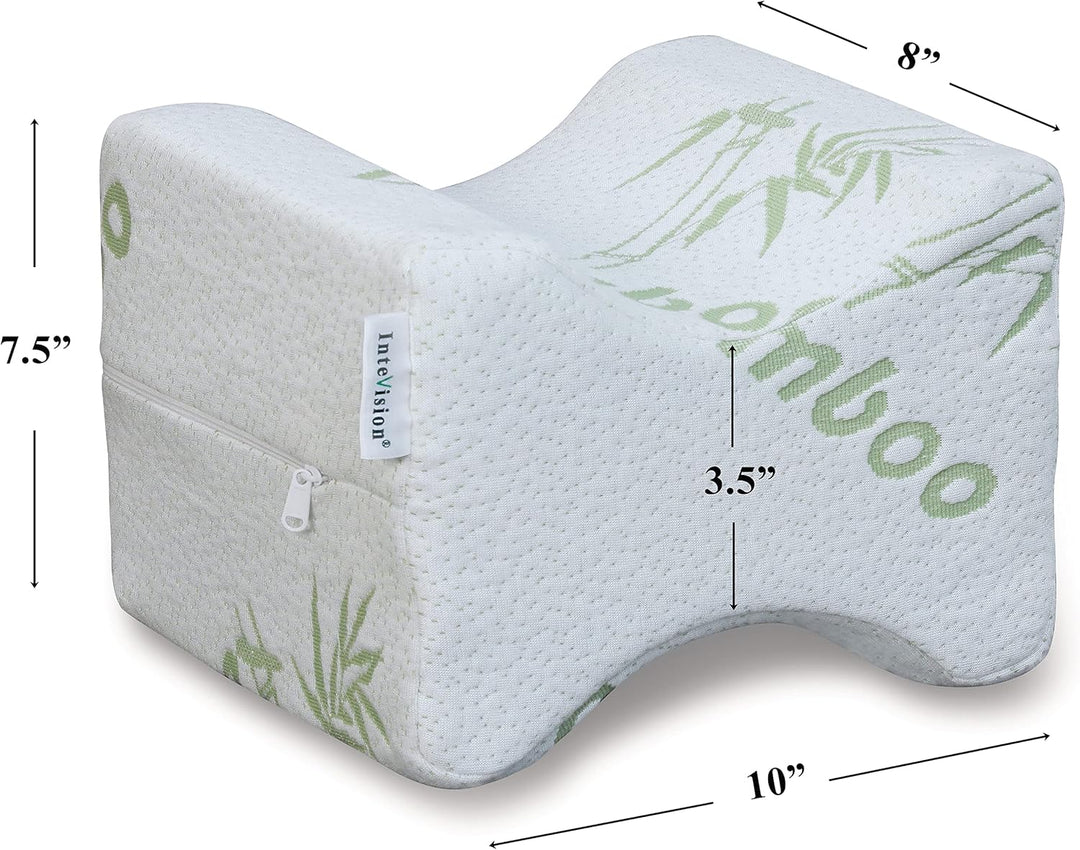 Contoured High-Density Memory Foam Knee Pillow for Side Sleeping | Align Spine, Hips and Knees | Knee Pillows