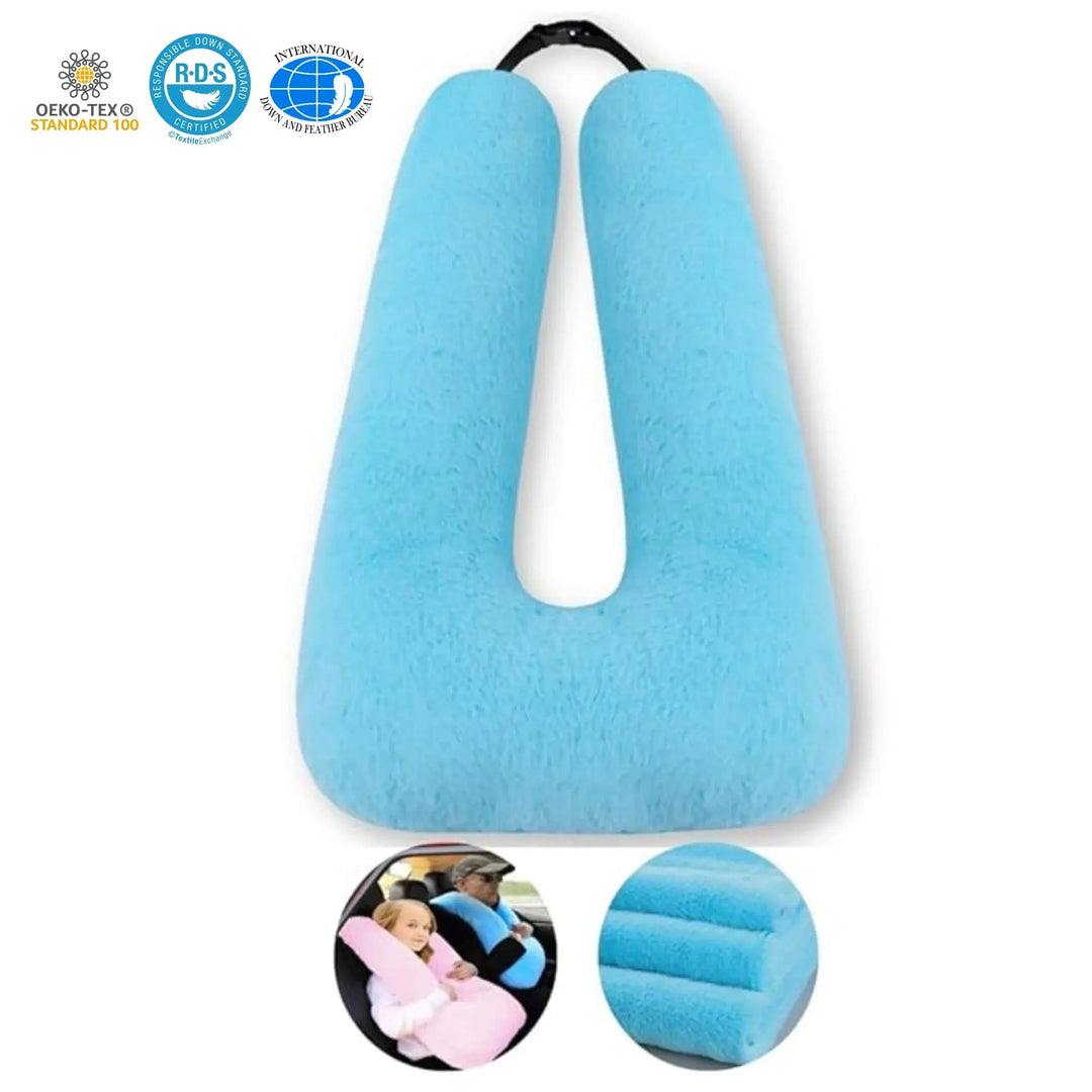Memory Foam Compact Travel Pillow for Car and Road Trips | Road Trip Neck Comfort | Travel Pillows