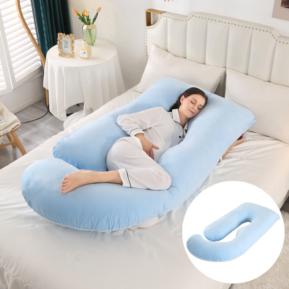 U-Shaped Full Body Pillow with Removable Cover