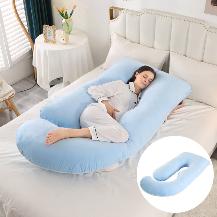 U-Shaped Full Body Pillow with Removable Cover