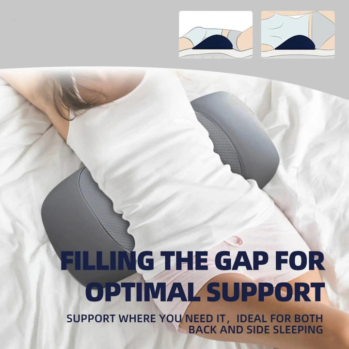Contoured Memory Foam Lumbar Pillow with Anti-Slip Base | Lower Back Support That Stays Put | Lumbar Pillows