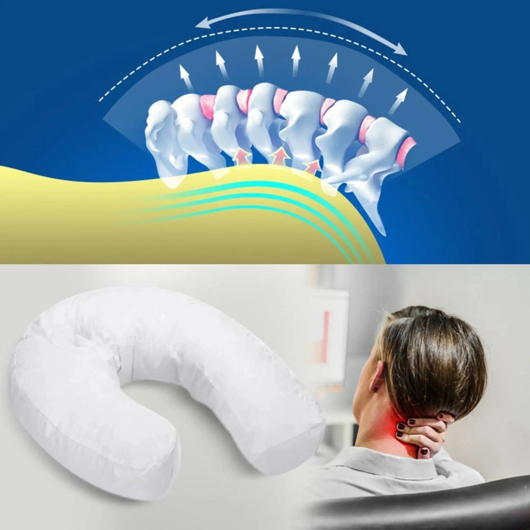 U-Shape Contour Pillow for Side Sleeping Comfort | Contoured Cradle for Side Sleepers | Bed Pillows