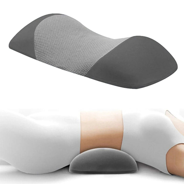 Memory Foam Lumbar Cushion with Anti-Slip Base, 55 x 26 x 11 cm | Steady Support Anywhere | Lumbar Pillows
