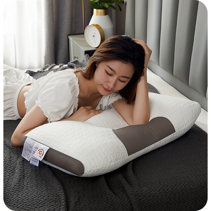 Soft Microfibre Pillow for Back and Side Sleepers, Machine Washable | Soft, Wrap-Around Neck Support | Bed Pillows