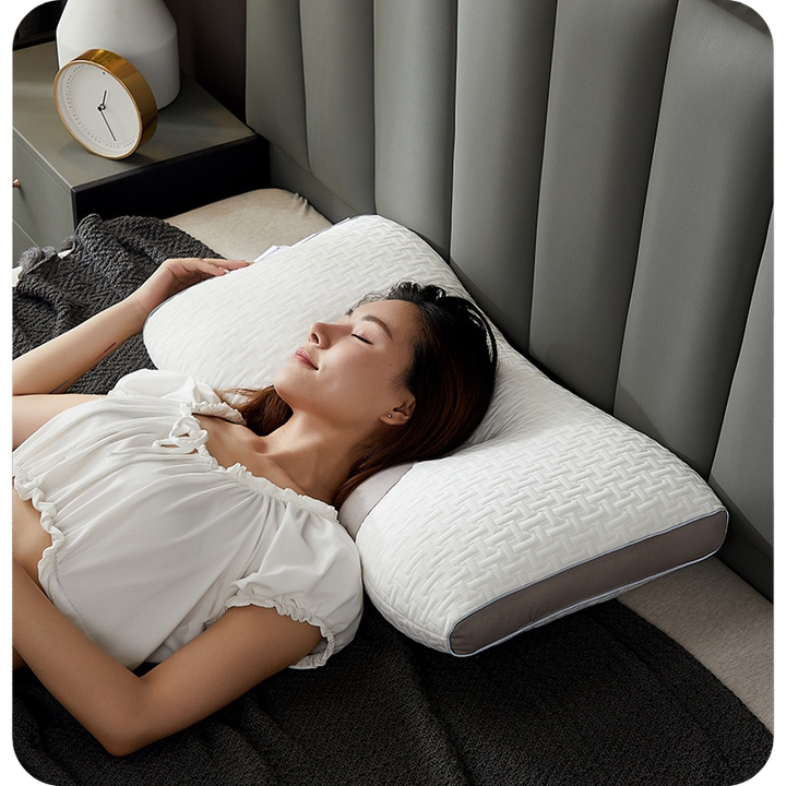 Soft Microfibre Pillow for Back and Side Sleepers, Machine Washable | Soft, Wrap-Around Neck Support | Bed Pillows