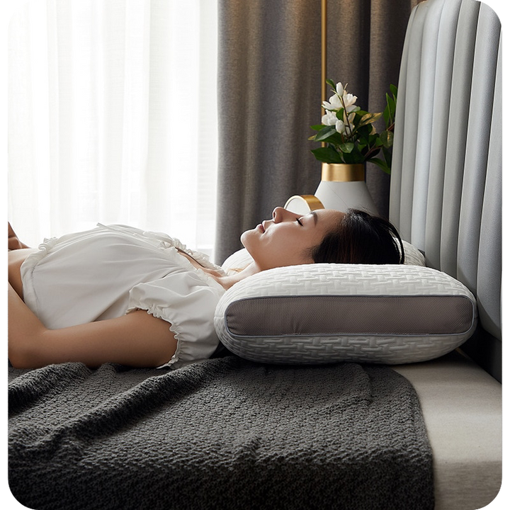 Soft Microfibre Pillow for Back and Side Sleepers, Machine Washable | Soft, Wrap-Around Neck Support | Bed Pillows
