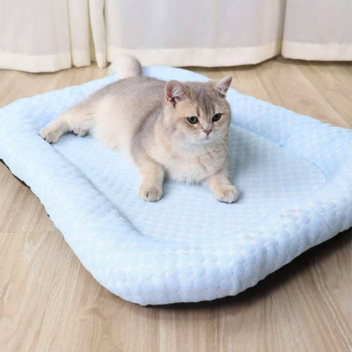 Ice-Silk Cooling Mat Pet Bed for Dogs and Cats in Four Sizes | Cool Spot for Summer Pets | Pet Beds