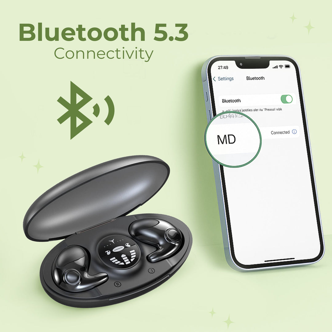Invisible Sleep Earbuds with Low-Profile Design for Side Sleepers | Tiny Earbuds for Side Sleeping | Sleep Earbuds