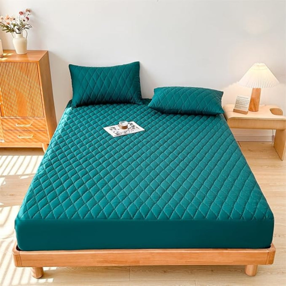 Argyle Waterproof Deep Pocket Fitted Sheet Set with Optional Pillowcases | Argyle Pattern, Spill-Smart Fitted Sheet | Bedding Sets