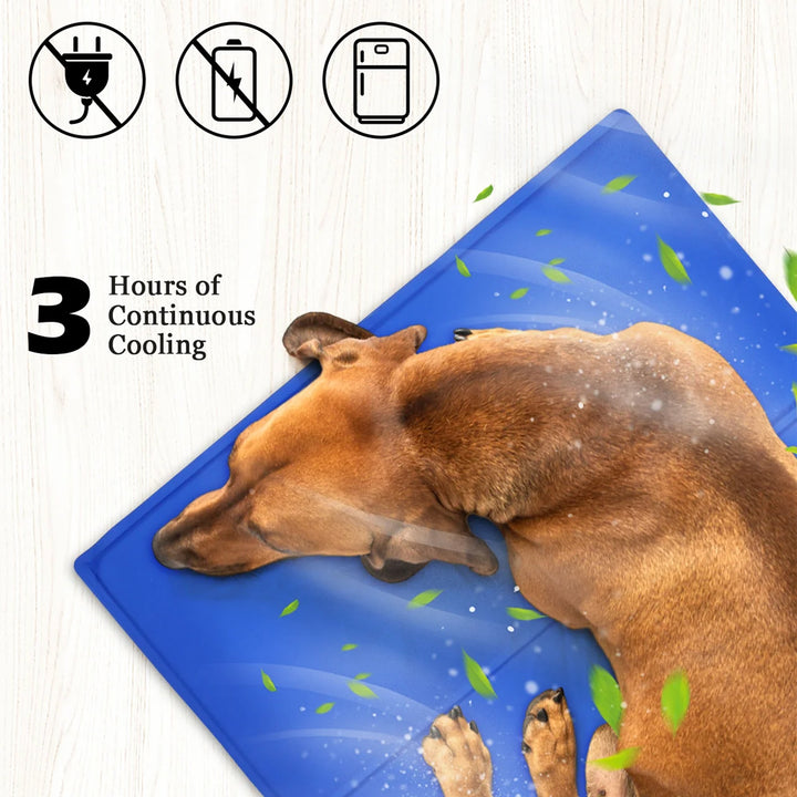 Self-Cooling Gel Pet Mat for Dogs and Cats in Four Sizes | No-Power Cooling Mat for Pets | Pet Cooling Mats