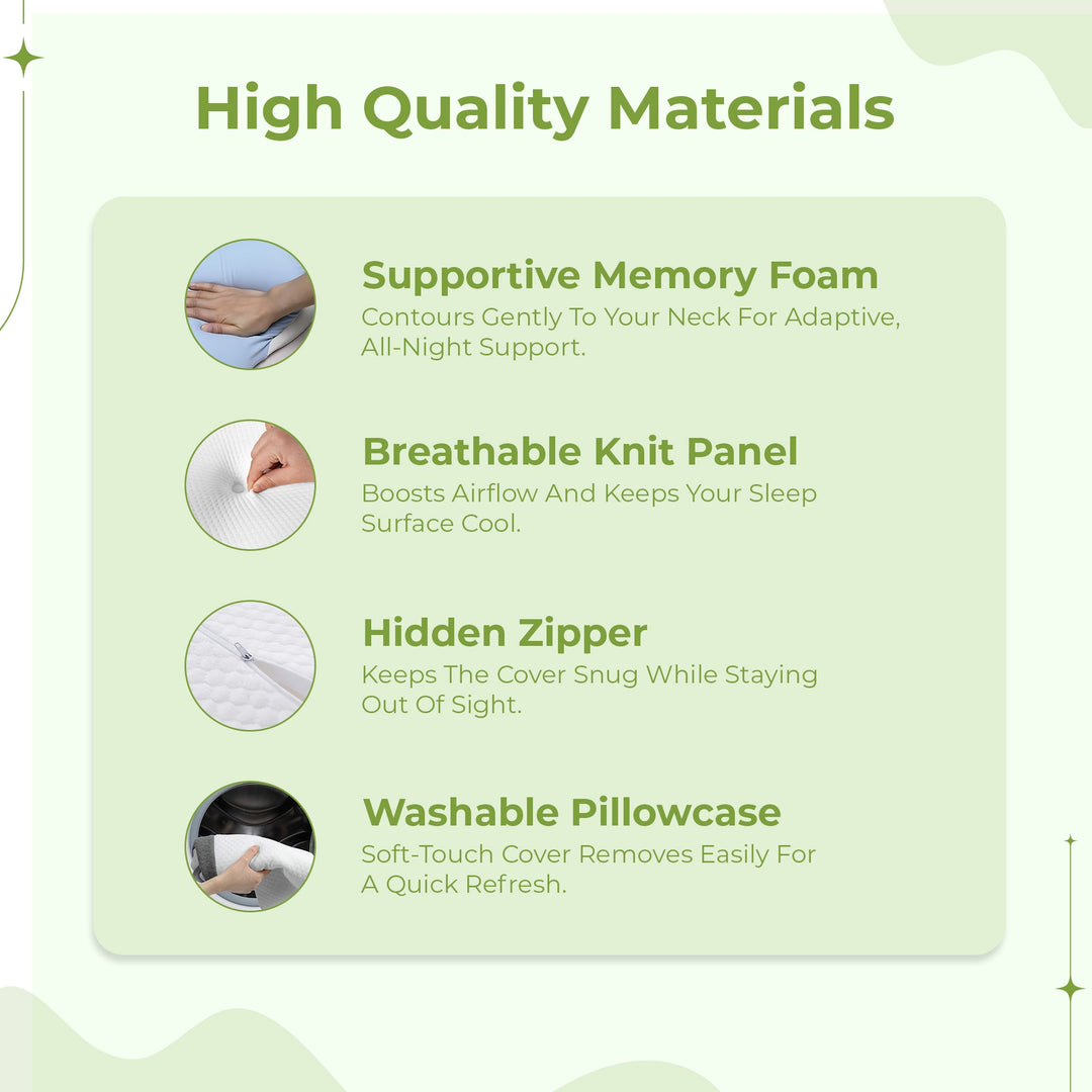 Butterfly Memory Foam Neck Pillow 2.0 with Upgraded Design | Upgraded Butterfly Neck Support | Bed Pillows