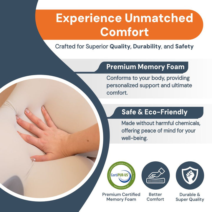 Ergonomic Memory Foam Cervical Pillow in Four Colours | Contoured Neck and Shoulder Comfort | Bed Pillows