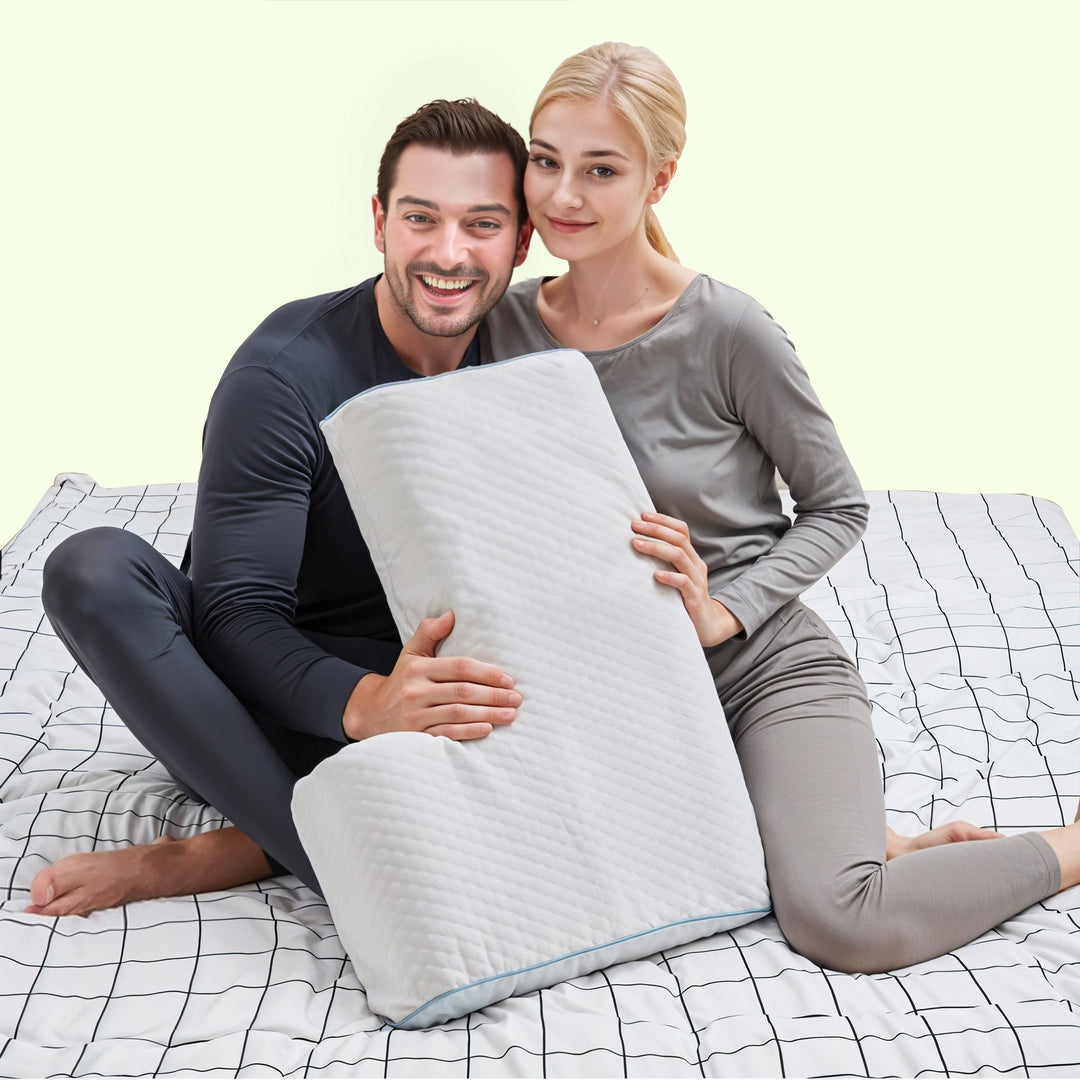 Memory Foam Cuddle Pillow for Side Sleepers and Couples | Cuddle-Friendly Support for Two | Bed Pillows